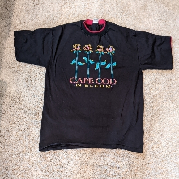 GOPHER Sport Vintage 90s Cape Cod Contrasting Lining 100% Cotton T Shirt XL - Picture 1 of 5